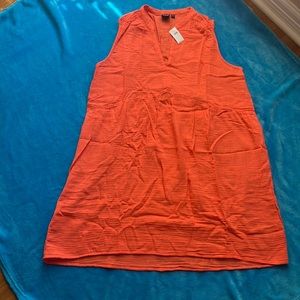NWT Coral 100% cotton shift with inverted V waist
